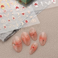 3pcs 3D Nail Art Stickers Star Moon Sun Nail Decals DIY Nail Salons