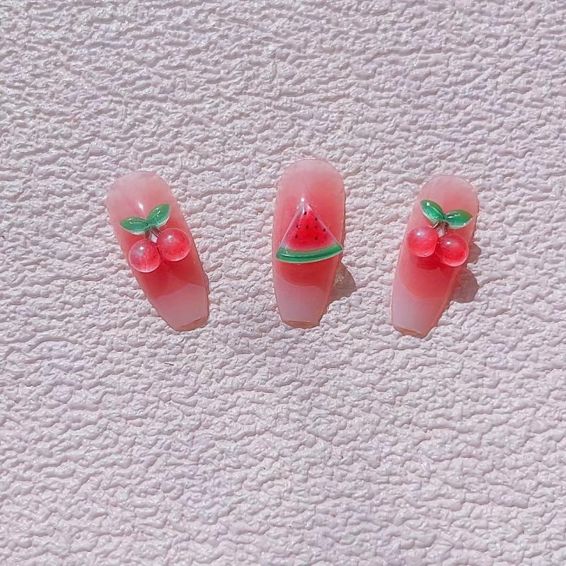 20pcs Summer Ice Transparent Fruit Nail Art Charms Nail Decoration Accessories