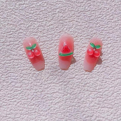 20pcs Summer Ice Transparent Fruit Nail Art Charms Nail Decoration Accessories