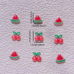 20pcs Summer Ice Transparent Fruit Nail Art Charms Nail Decoration Accessories