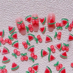 20pcs Summer Ice Transparent Fruit Nail Art Charms Nail Decoration Accessories