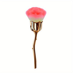 Rose Makeup Brush Large Full Coverage Face Powder Bronzer Blush Foundation Brush