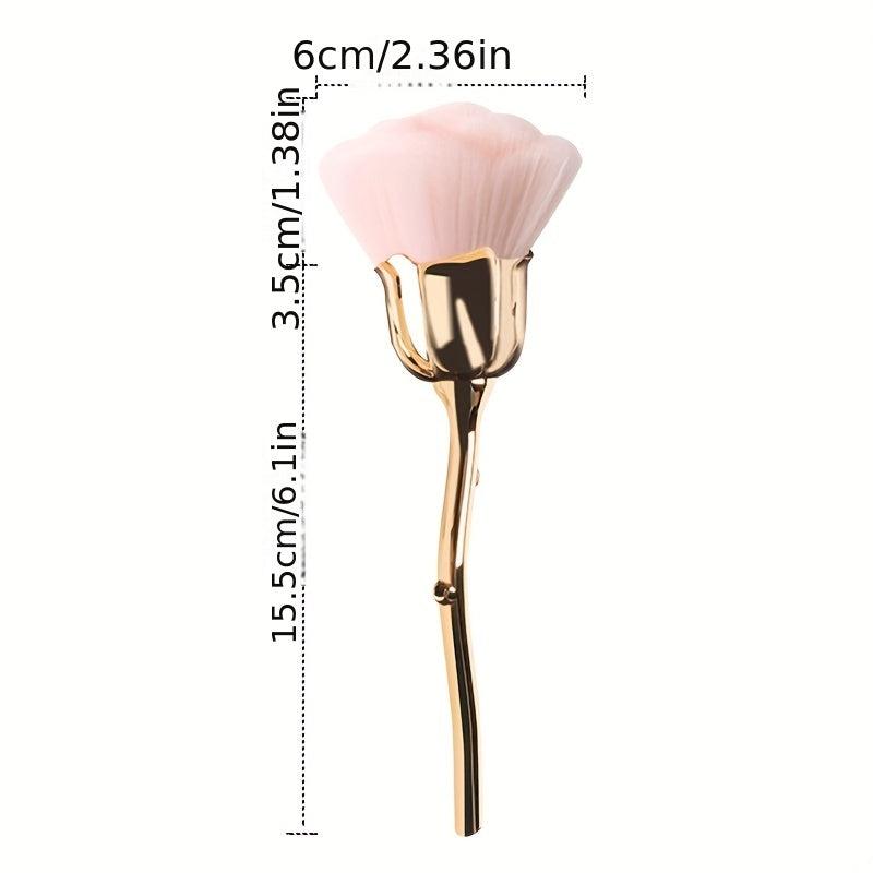 Rose Makeup Brush Large Full Coverage Face Powder Bronzer Blush Foundation Brush