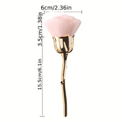 Rose Makeup Brush Large Full Coverage Face Powder Bronzer Blush Foundation Brush