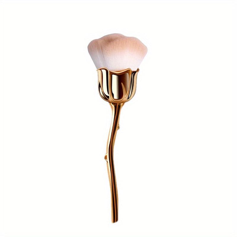 Rose Makeup Brush Large Full Coverage Face Powder Bronzer Blush Foundation Brush