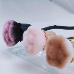 Rose Makeup Brush Large Full Coverage Face Powder Bronzer Blush Foundation Brush
