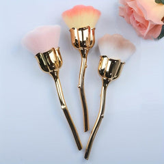 Rose Makeup Brush Large Full Coverage Face Powder Bronzer Blush Foundation Brush