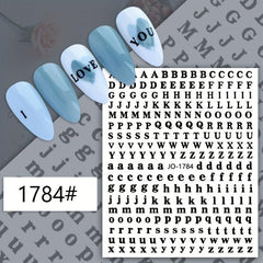 Holographic 3D Nail Art Stickers Self Adhesive Decals for Manicure Decor