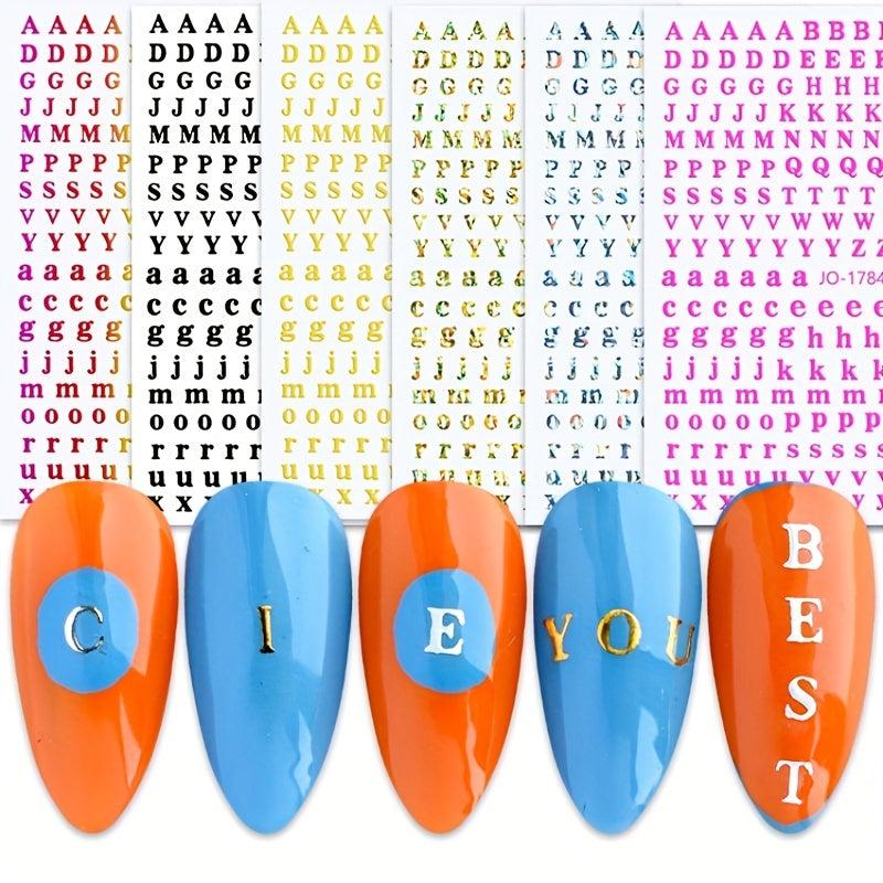 Holographic 3D Nail Art Stickers Self Adhesive Decals for Manicure Decor