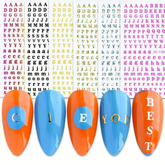 Holographic 3D Nail Art Stickers Self Adhesive Decals for Manicure Decor
