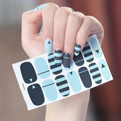 Glitter Nail Polish Strips Self Adhesive DIY Art Decals Strips