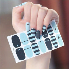 Glitter Nail Polish Strips Self Adhesive DIY Art Decals Strips