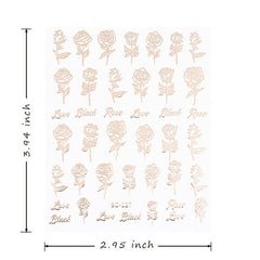 1 Pc 3D Nail Art Sticker Romantic Rose Floral Valentines Adhesive Decal Slider