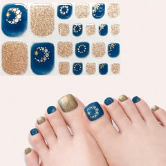 3D Toe Nail Stickers for Full Cover Decor - Self Adhesive Manicure Decals