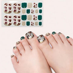 3D Toe Nail Stickers for Full Cover Decor - Self Adhesive Manicure Decals