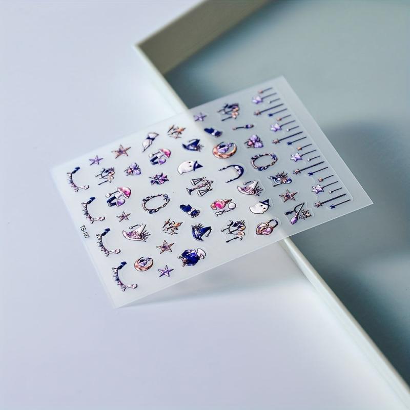 5D Ghost Nail Art Stickers Self Adhesive Halloween Nail Decals