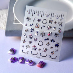 5D Ghost Nail Art Stickers Self Adhesive Halloween Nail Decals