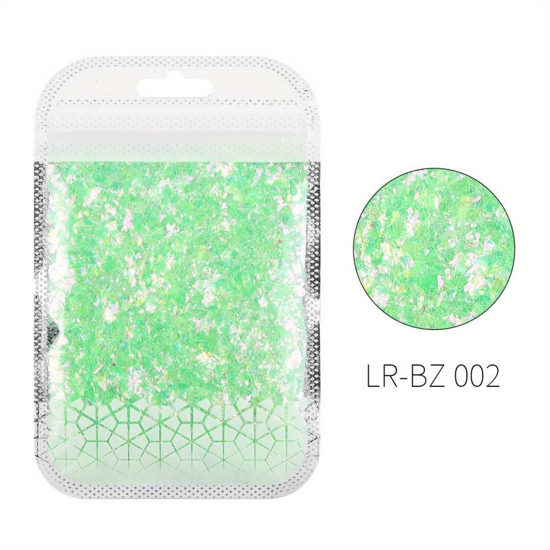 Mermaid Flake Nail Glitter Sequins Colorful Glass Paper Nail Stickers