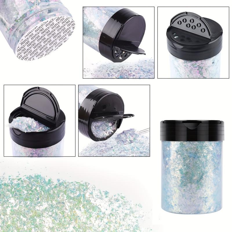 Mermaid Flake Nail Glitter Sequins Colorful Glass Paper Nail Stickers