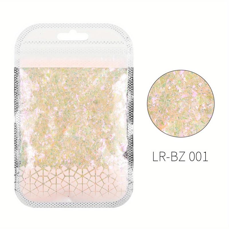 Mermaid Flake Nail Glitter Sequins Colorful Glass Paper Nail Stickers