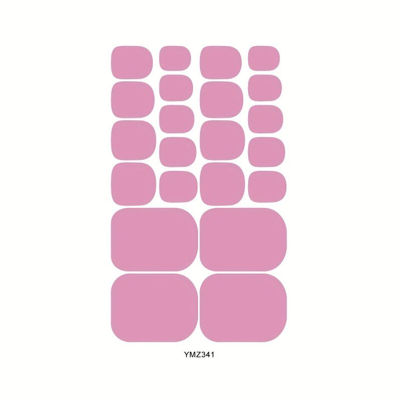 Solid Toenail Polish Strips for Women - Full Nail Wraps