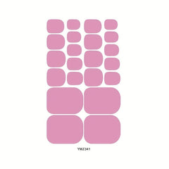 Solid Toenail Polish Strips for Women - Full Nail Wraps