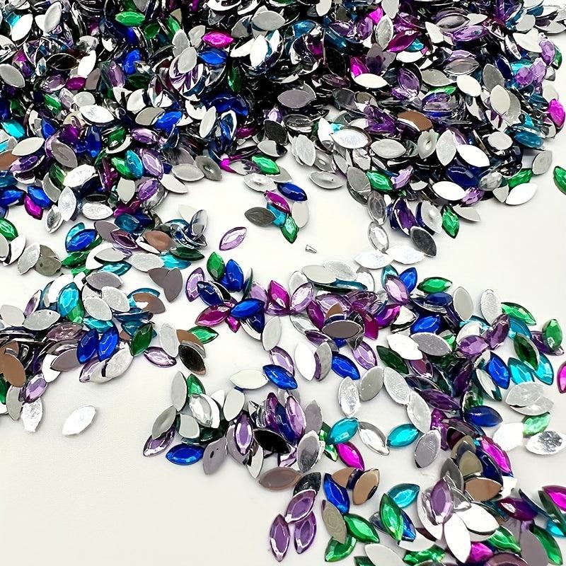 500pcs Crystal Rhinestones Mixed Colors and Sizes for Nail Art and DIY Crafts