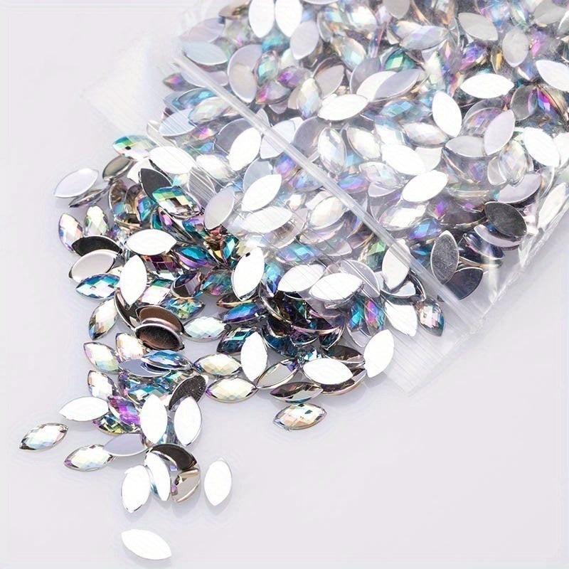 500pcs AB Horse Eye Rhinestones 4x8mm for Nails - Nail Art Deco