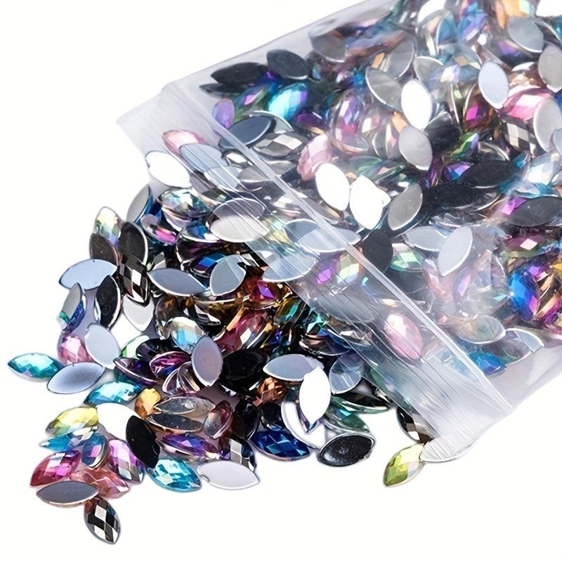 500pcs AB Horse Eye Rhinestones 4x8mm for Nails - Nail Art Deco