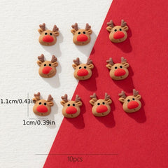 Elk Nail Art Charms for Christmas Decor