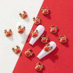 Elk Nail Art Charms for Christmas Decor
