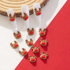 Elk Nail Art Charms for Christmas Decor