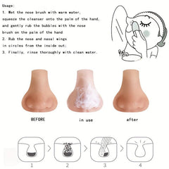 Silicone Nose Brush for Face Washing and Pore Cleaning