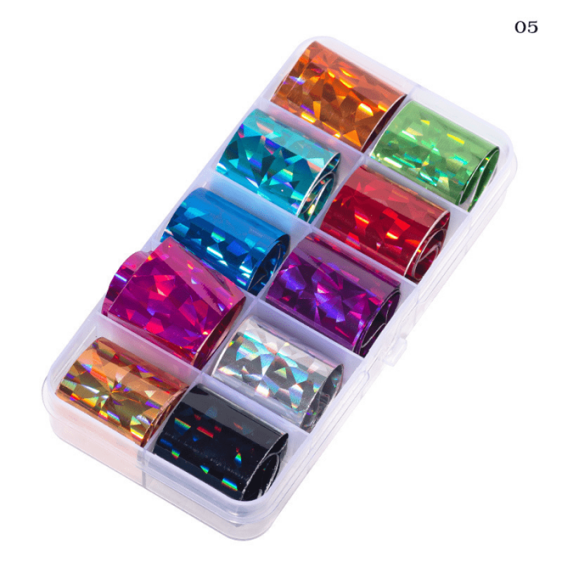 Spring Nail Foil Wraps Adhesive Decals for Manicure