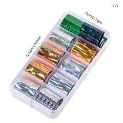 Spring Nail Foil Wraps Adhesive Decals for Manicure