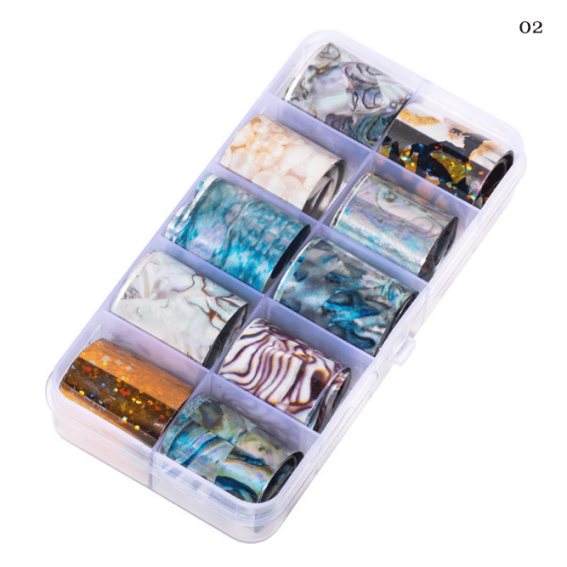Spring Nail Foil Wraps Adhesive Decals for Manicure