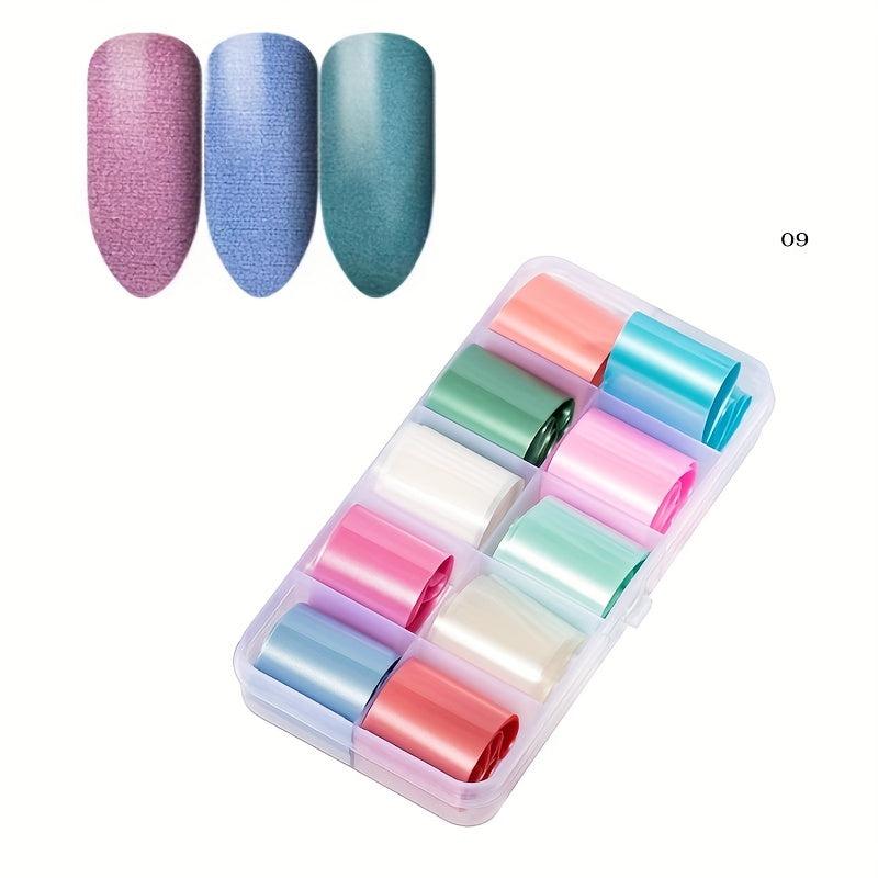 Spring Nail Foil Wraps Adhesive Decals for Manicure