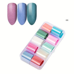 Spring Nail Foil Wraps Adhesive Decals for Manicure