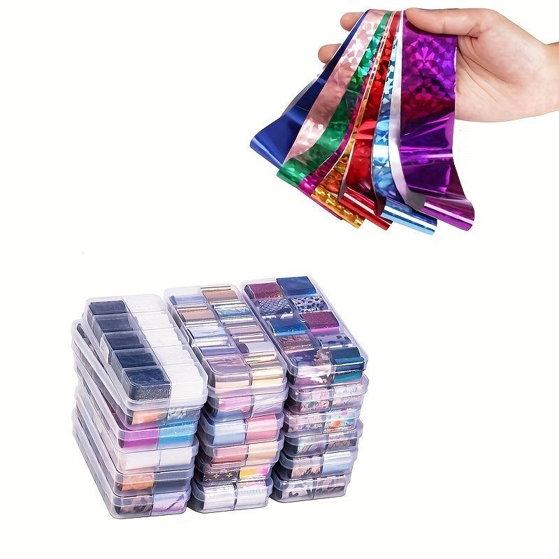 Spring Nail Foil Wraps Adhesive Decals for Manicure