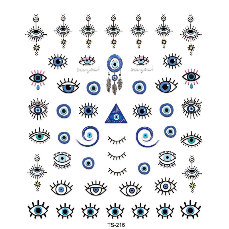 3D Devil Eye Nail Art Stickers Self Adhesive Resin Decoration
