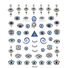 3D Devil Eye Nail Art Stickers Self Adhesive Resin Decoration