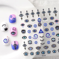 3D Devil Eye Nail Art Stickers Self Adhesive Resin Decoration