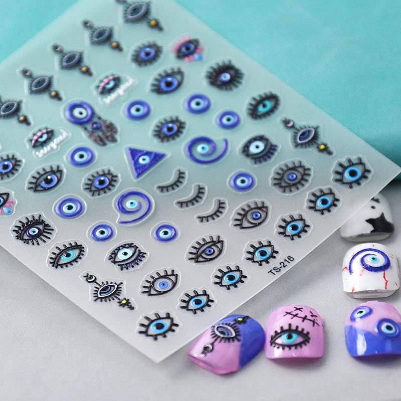 3D Devil Eye Nail Art Stickers Self Adhesive Resin Decoration