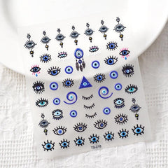 3D Devil Eye Nail Art Stickers Self Adhesive Resin Decoration