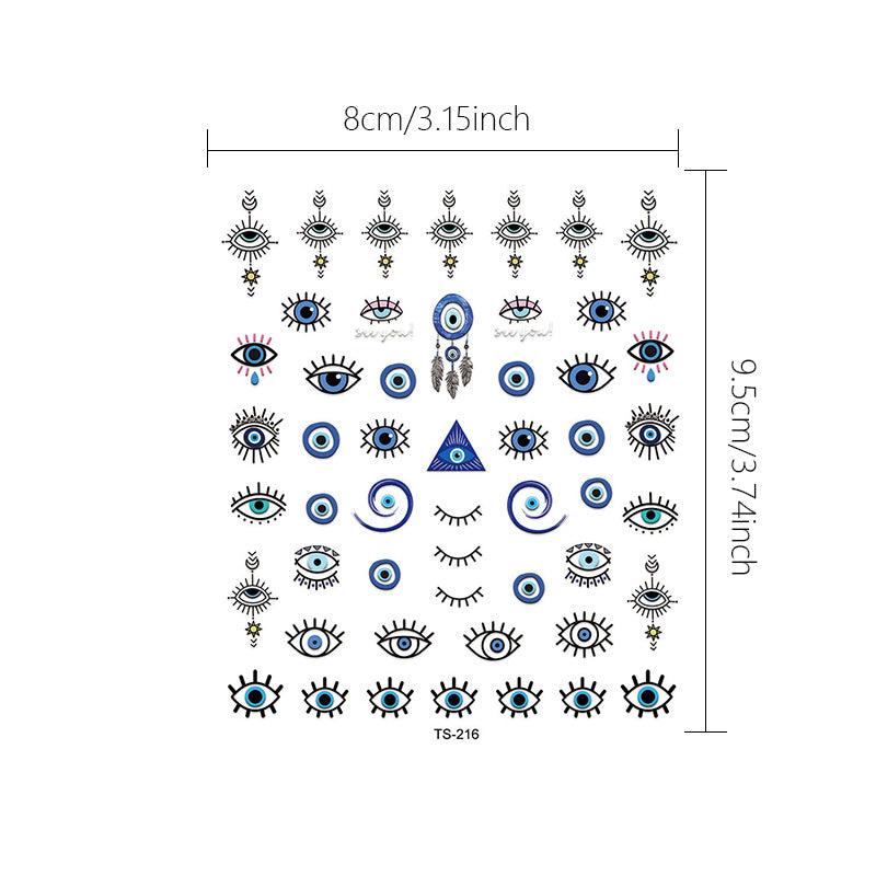 3D Devil Eye Nail Art Stickers Self Adhesive Resin Decoration