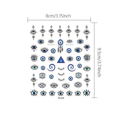 3D Devil Eye Nail Art Stickers Self Adhesive Resin Decoration