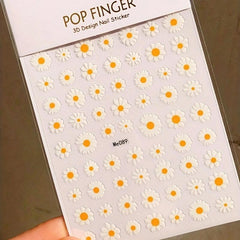 Summer Daisy Fruits and Florals Nail Art Decals Back Glue Nail Stickers