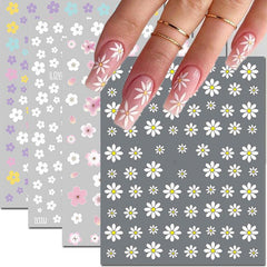 Summer Daisy Fruits and Florals Nail Art Decals Back Glue Nail Stickers