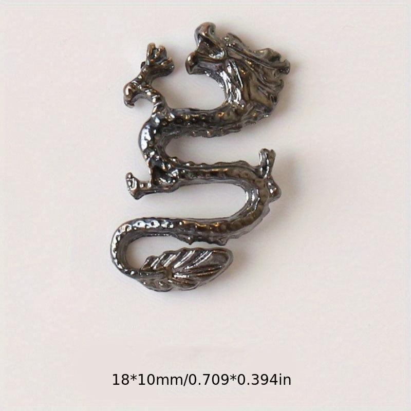 5pcs 3D Dragon Nail Charms Vintage Chinese Style Nail Art Accessories