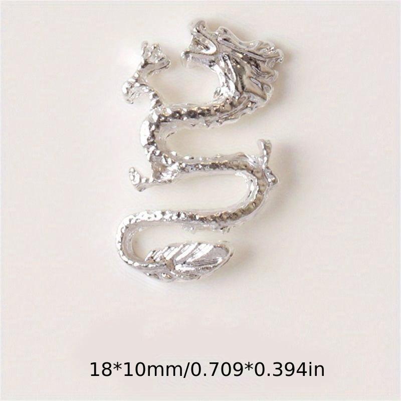5pcs 3D Dragon Nail Charms Vintage Chinese Style Nail Art Accessories